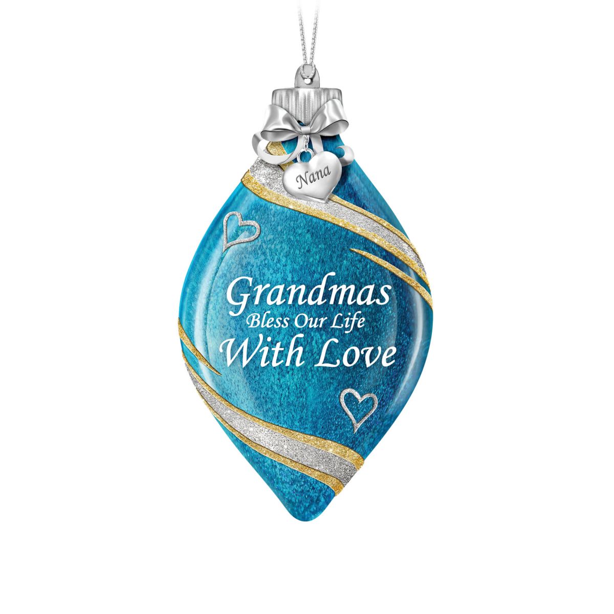 'Grandma Blesses Our Lives With Love' Personalised Illuminated Ornament