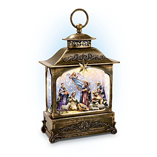 Thomas Kinkade ‘The Brightest Blessing Of The Season’ Nativity Waterglobe Lantern