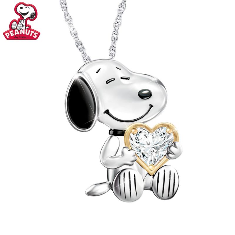 PEANUTS™ Platinum-Plated 'Snoopy Forever' Pendant Necklace