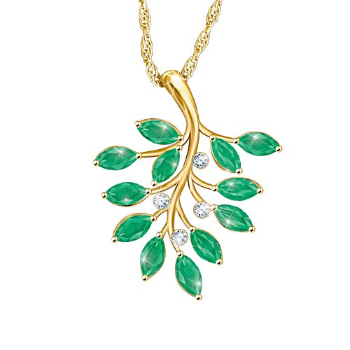 'Enchanted Beauty' Emerald & Diamond Pendant