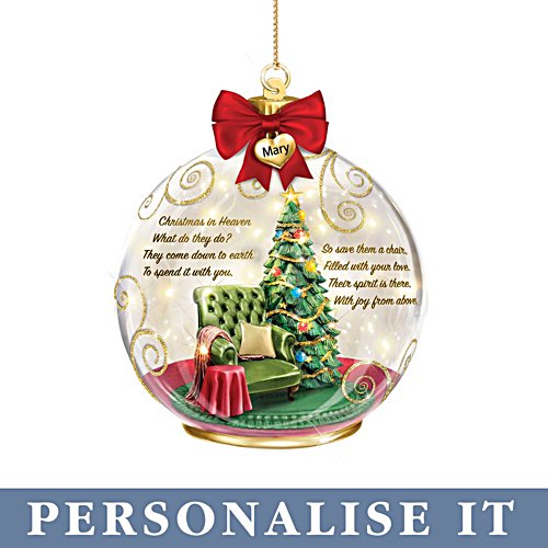 'There In Spirit' Illuminated Personalised Ornament