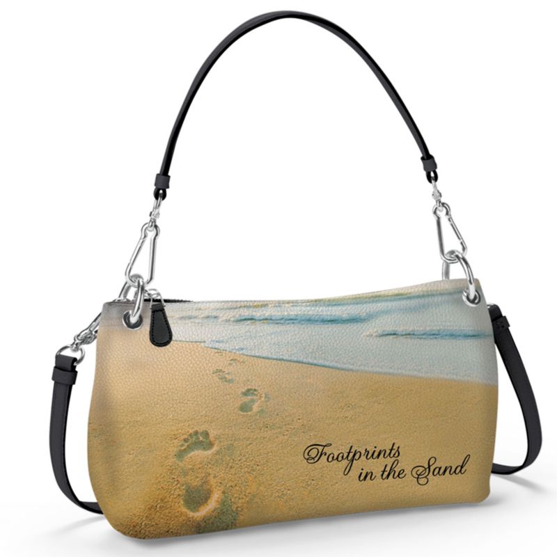 Faith Inspired Convertable Handbag 'Footprints In The Sand' 3Style