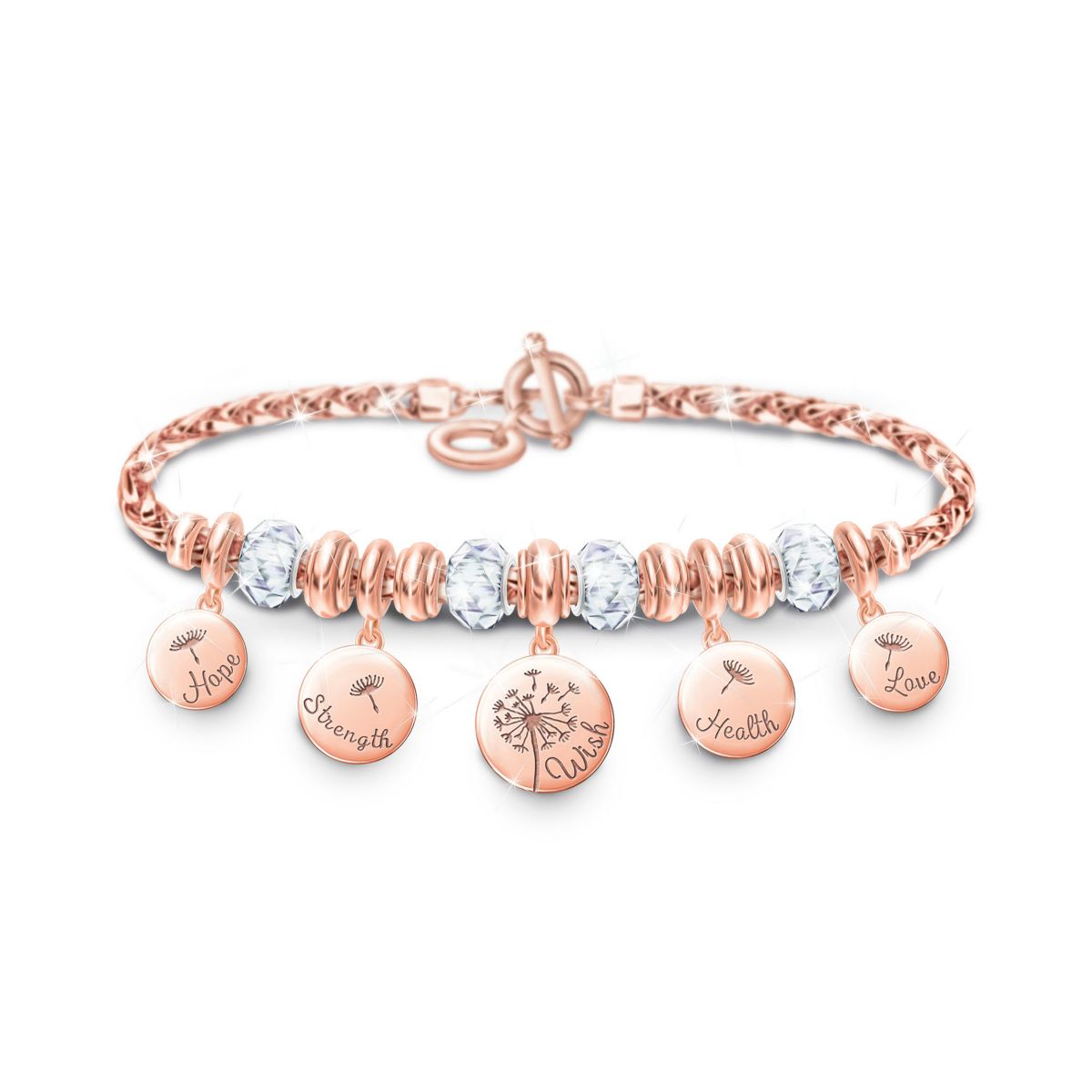 'Nature's Healing Wishes' Ladies' Copper Charm Bracelet