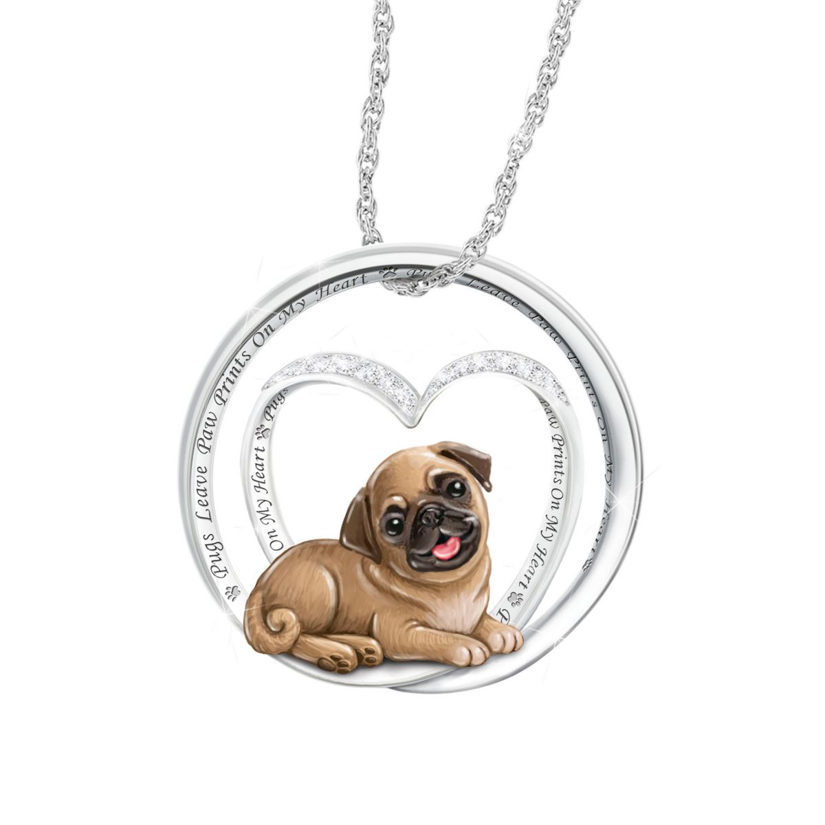 'My Cuddly Dog' Pug Ladies' Pendant