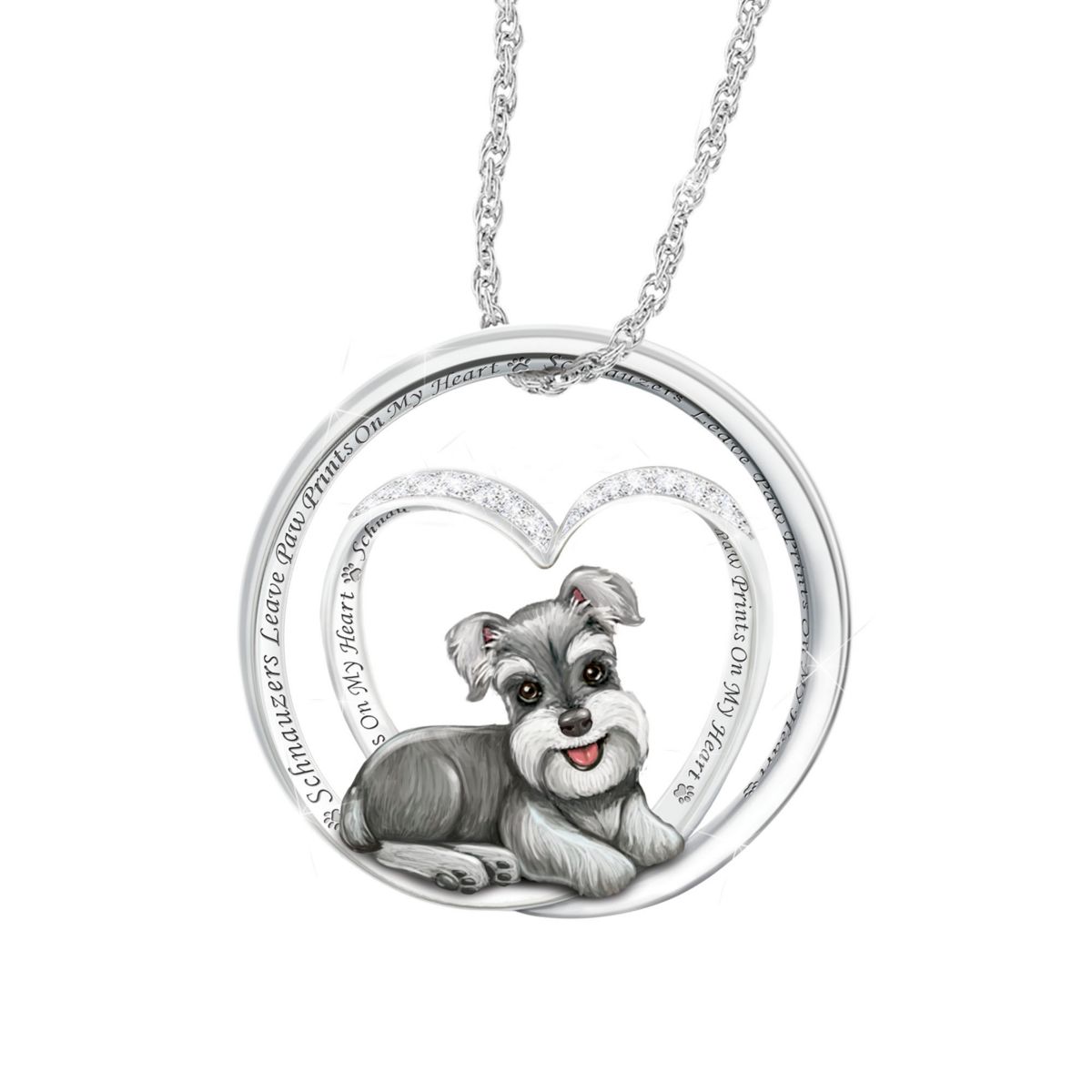 'My Cuddly Dog' Schnauzer Ladies' Pendant