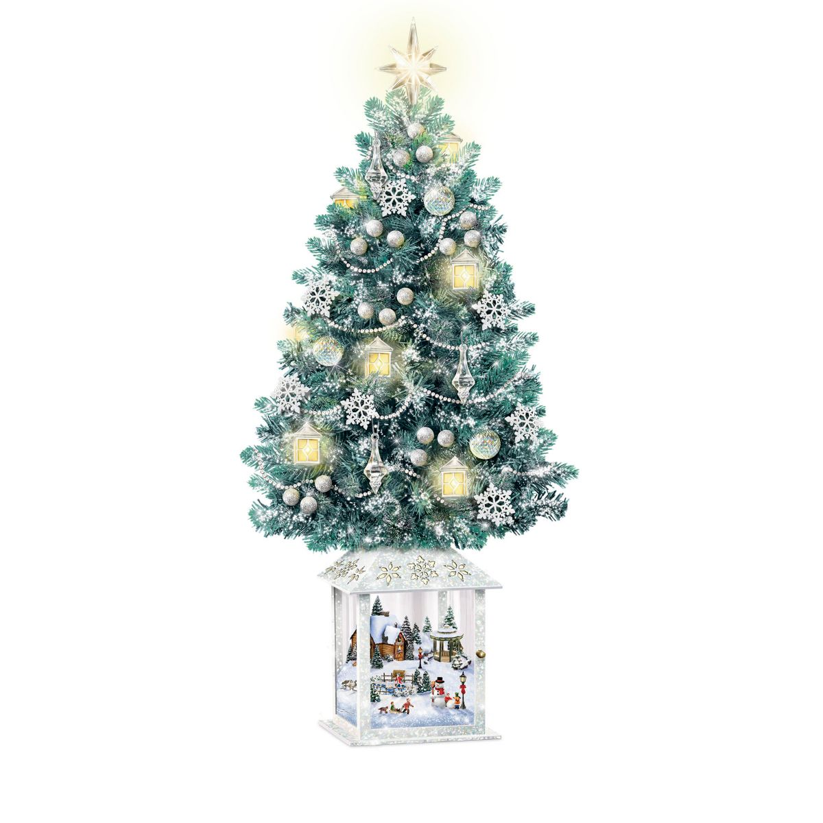 Thomas Kinkade 'Festival Of Lights' Illuminated Tabletop Christmas Tree
