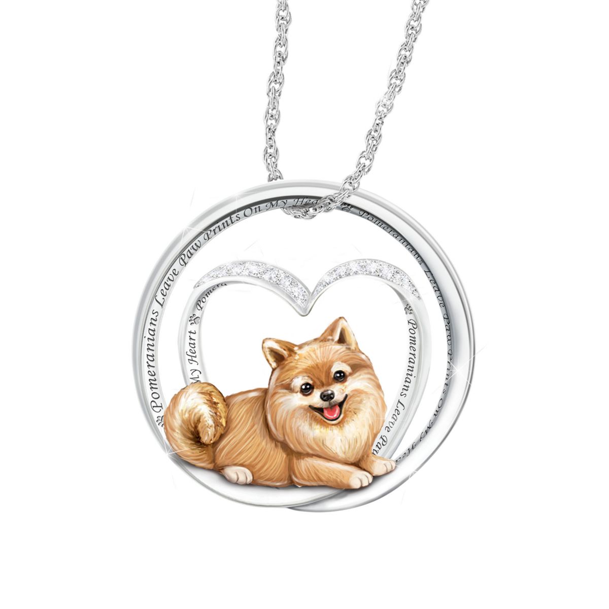 'My Cuddly Dog' Pomeranian Ladies' Pendant