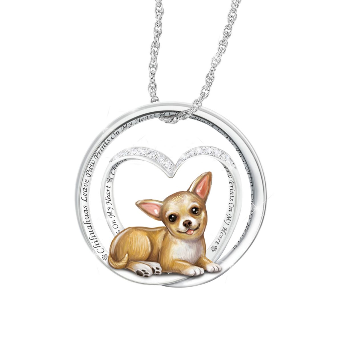'My Cuddly Dog' Chihuahua Ladies' Pendant