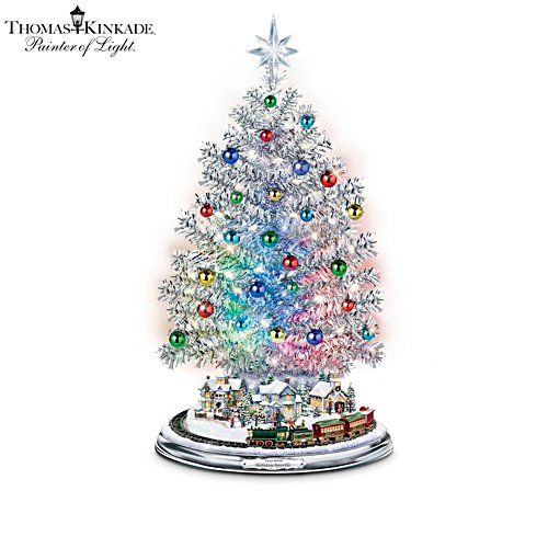 Thomas Kinkade ‘Silver Blessings’ Tabletop Tree