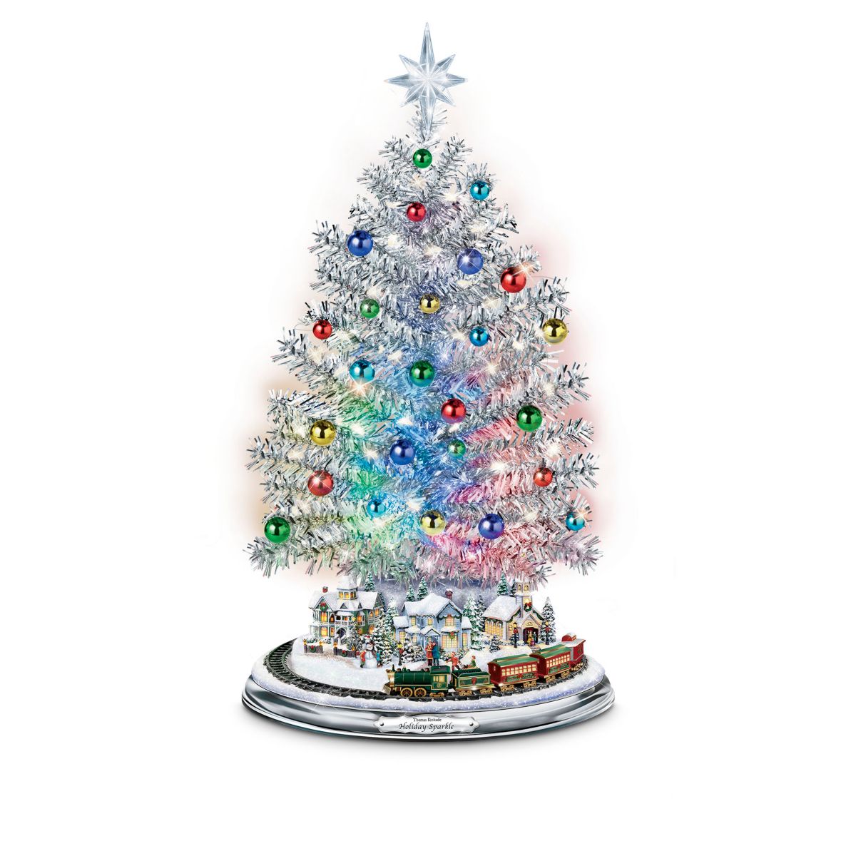 Thomas Kinkade ‘Silver Blessings’ Tabletop Tree