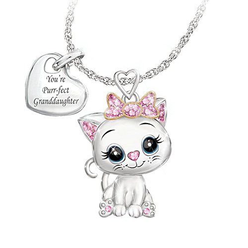 'You're Purr-fect To Me' Granddaughter Cat Pendant
