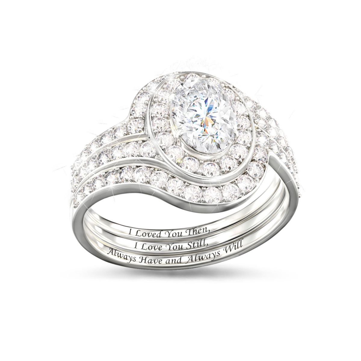 Alfred Durante 'Always Have, Always Will' Topaz Stacking Ring Set