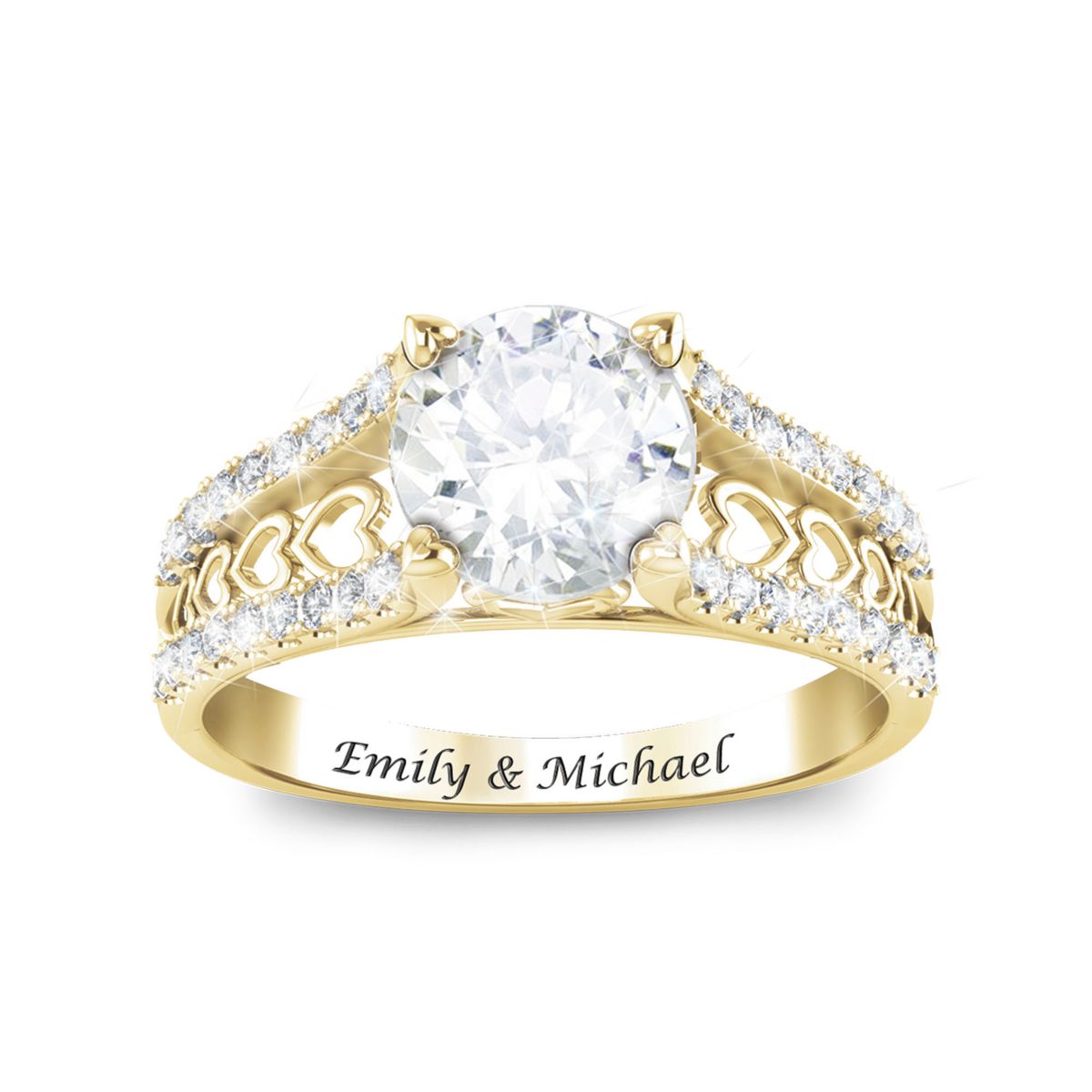 'One Love' 1-Carat Gold Personalised Ring
