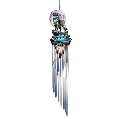 'Silent Sentinel' Wolf Wind Chime