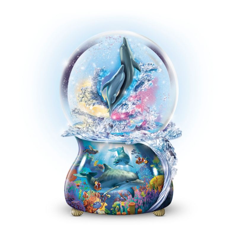 'Ocean's Treasures' Music Colour Glitter Globe