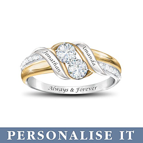 'Loving Embrace' Personalised Ring
