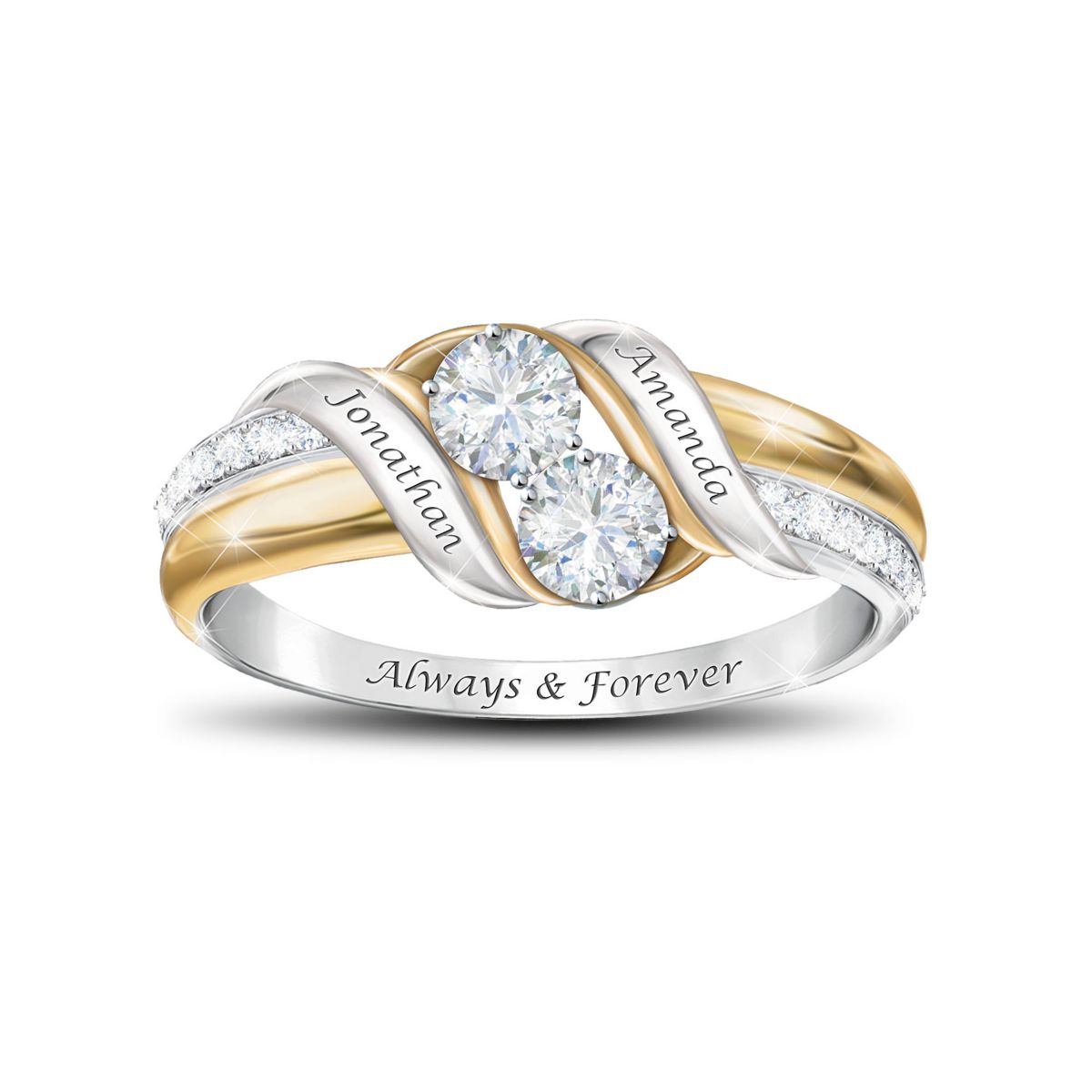 'Loving Embrace' Personalised Ring