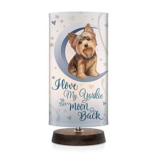 'Love My Yorkie To The Moon And Back' Table Lamp