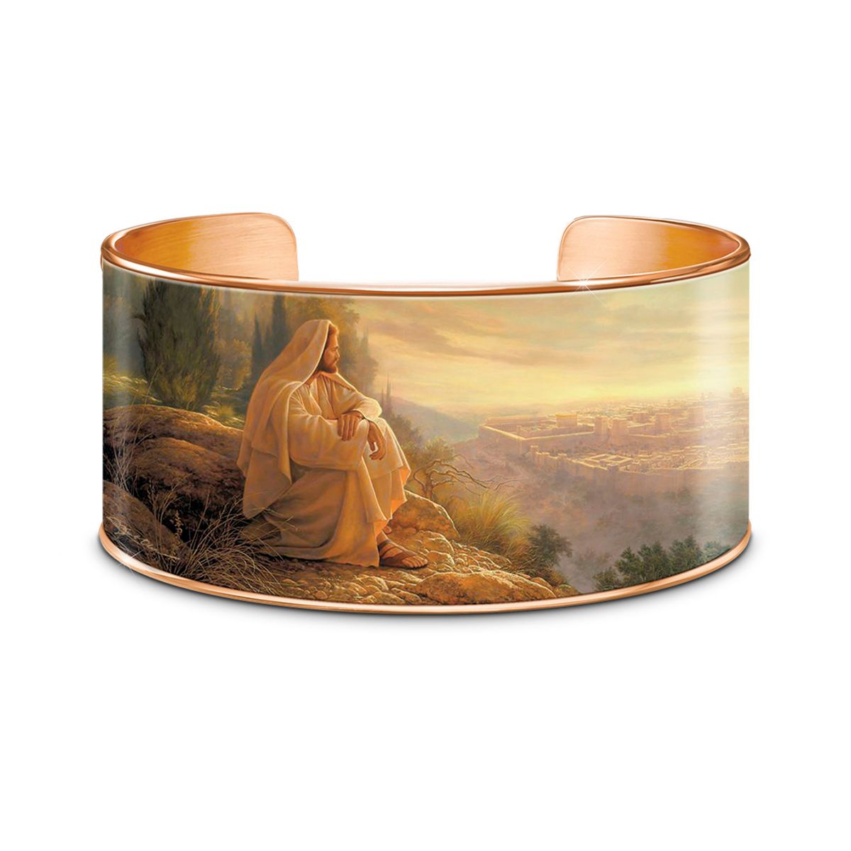 'Faith's Healing Embrace' Solid Copper Cuff Bracelet