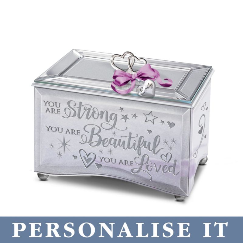 Granddaughters Personalised Glass Musical Music Box 'Granddaughter