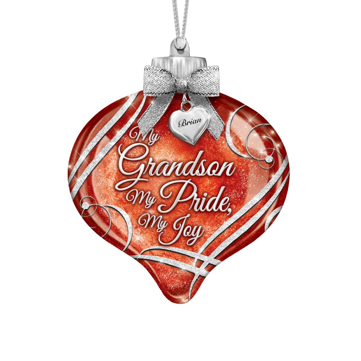 'My Grandson, My Pride, My Joy' Illuminated Personalised Ornament