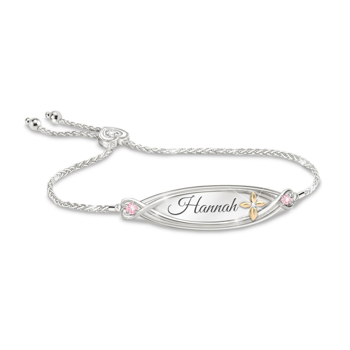 'God Bless You' Personalised Granddaughter Bracelet