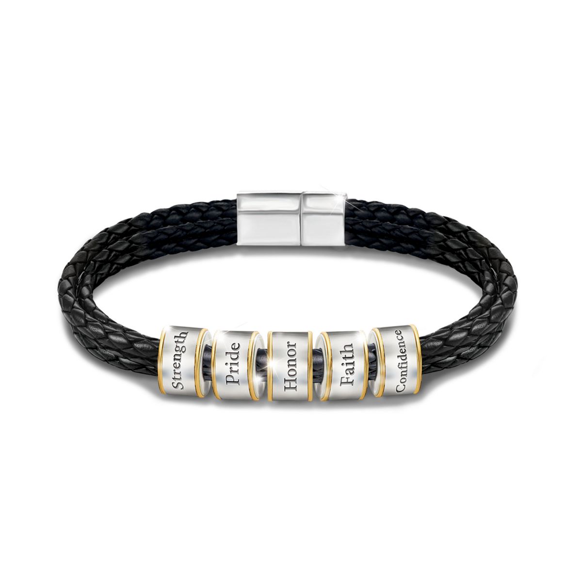 'Words Of Wisdom To My Grandson' Men's Bracelet