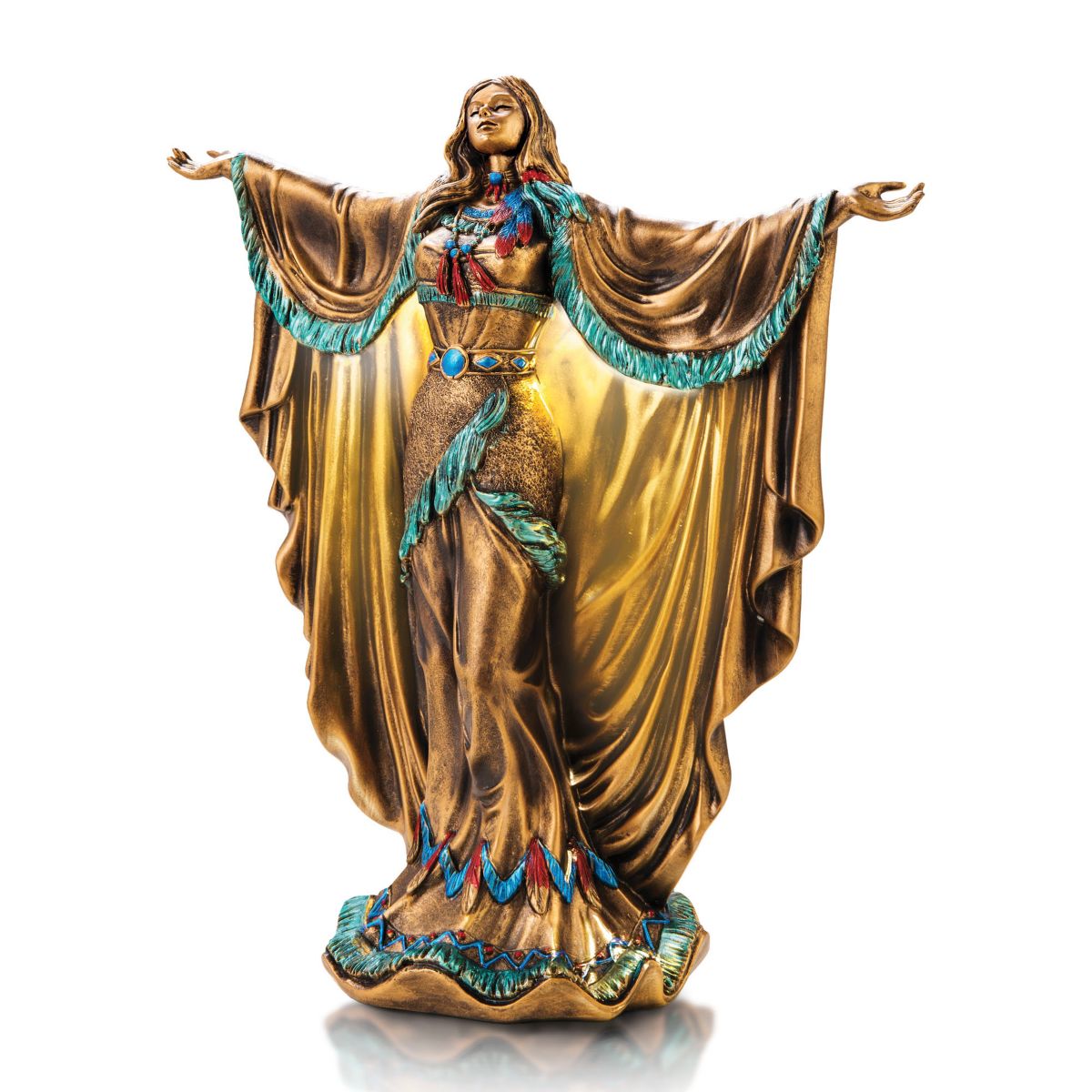 'Mystic Spirits’ Illuminated Cold-Cast Bronze Sculpture