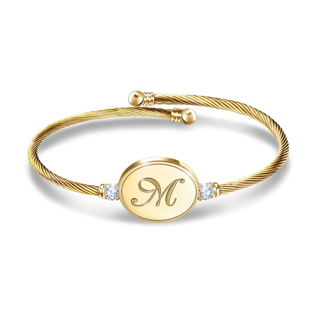 'Uniquely Yours' Gold Personalised Monogram Bracelet