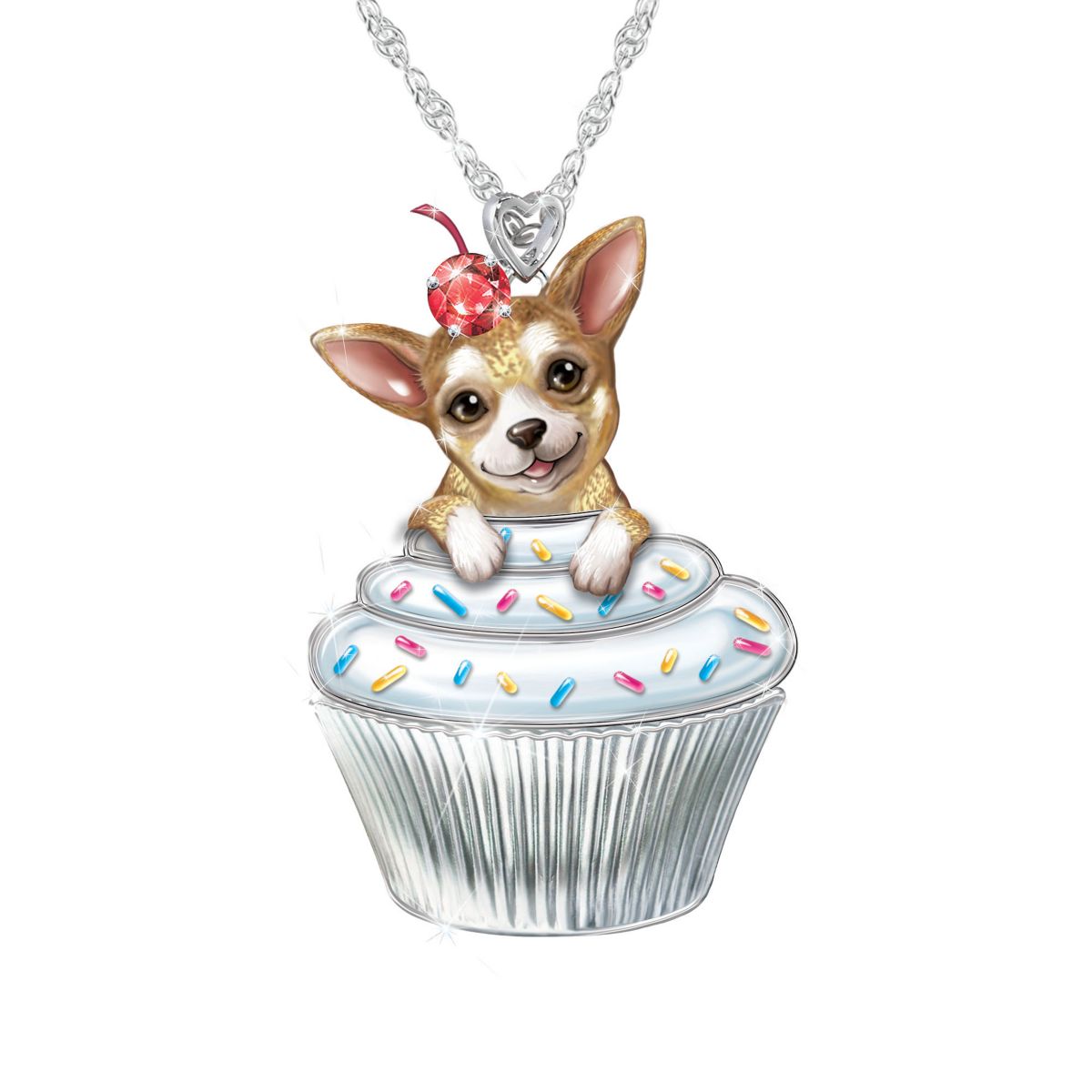 'Sweetest Pupcake' Chihuahua Ladies' Pendant