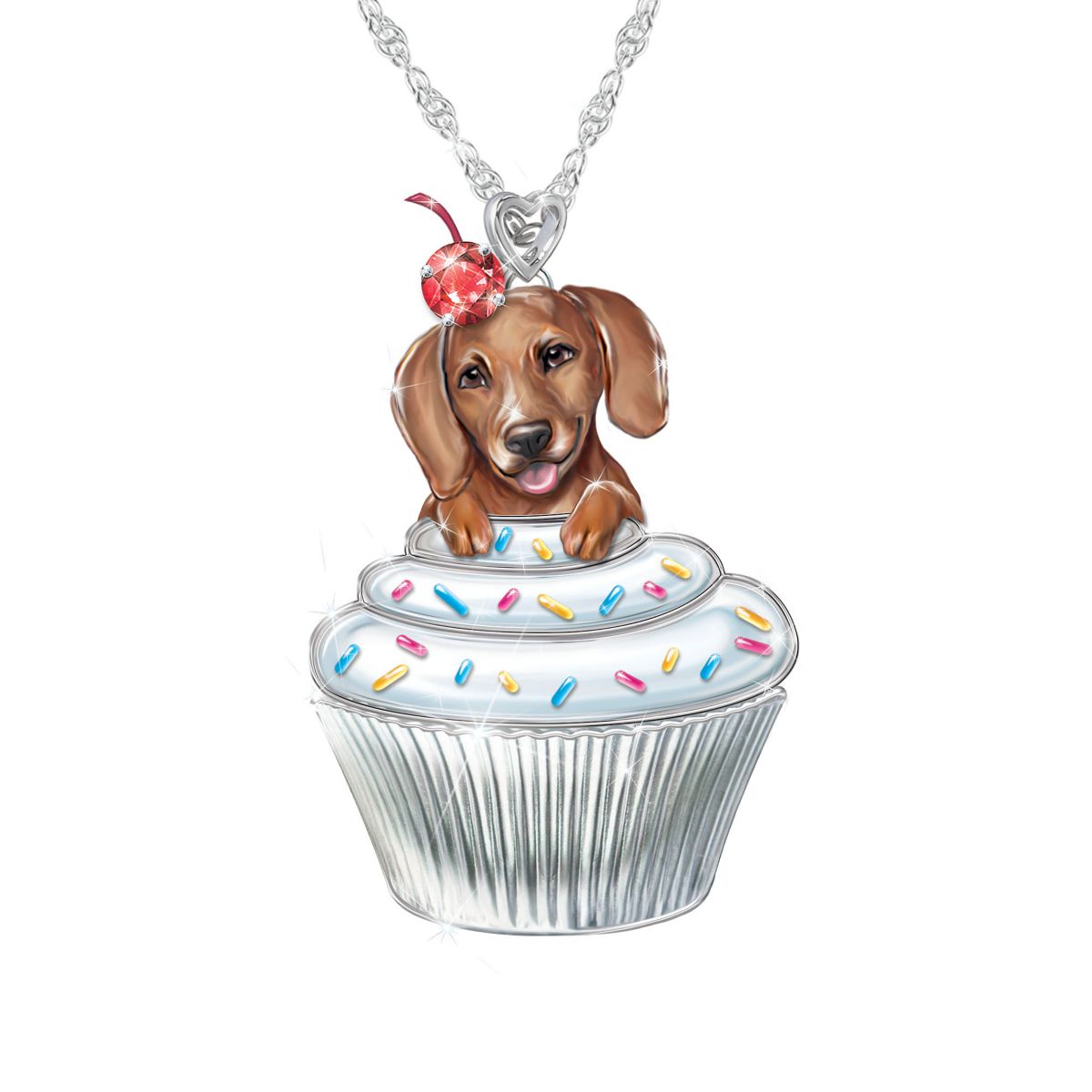 'Sweetest Pupcake' Dachshund Ladies' Pendant