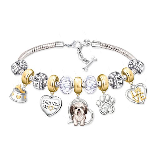 'Dog Mum' Shih Tzu Ladies' Charm Bracelet