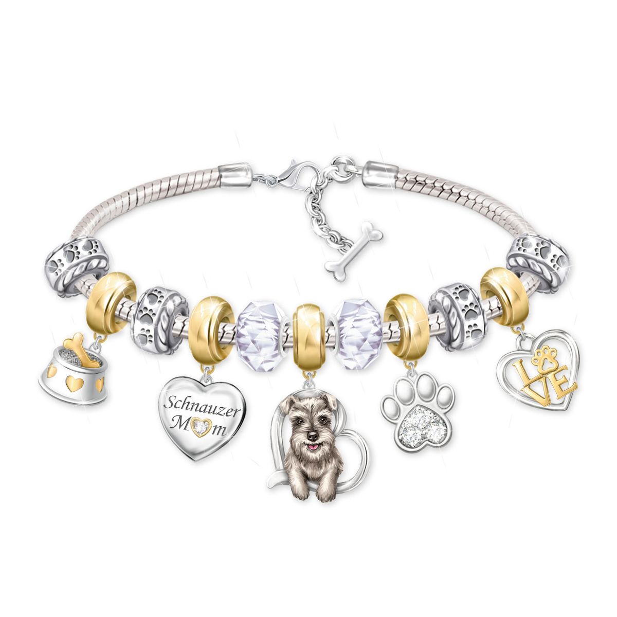 'Dog Mum' Schnauzer Ladies' Charm Bracelet