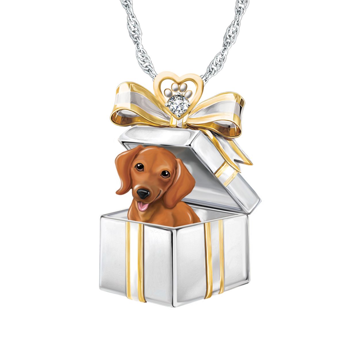 ‘Gift Of Love’ Dachshund Dog Pendant