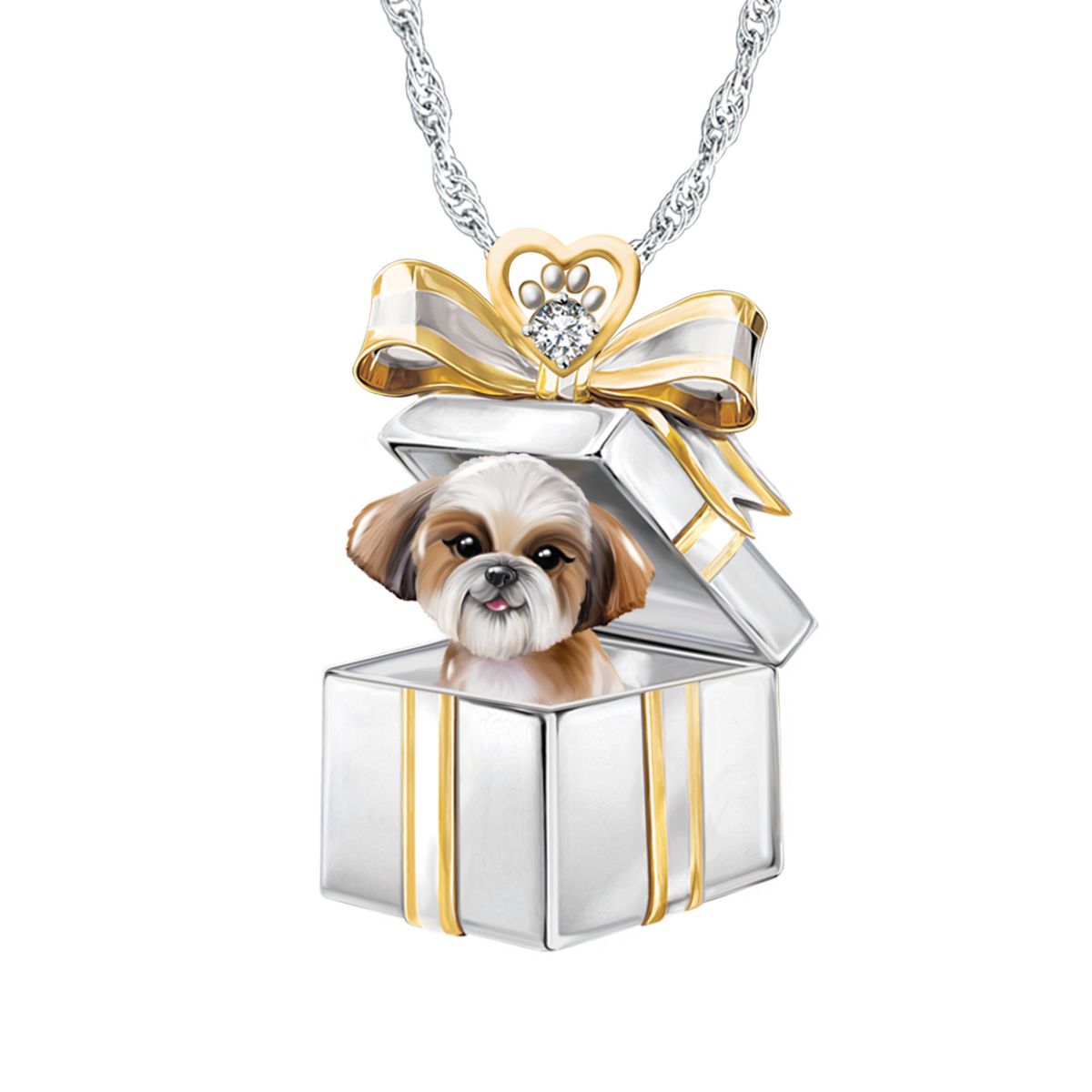 ‘Gift Of Love’ Shih Tzu Dog Pendant