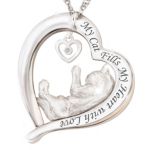 My Cat Fills My Heart Love\' Pendant With