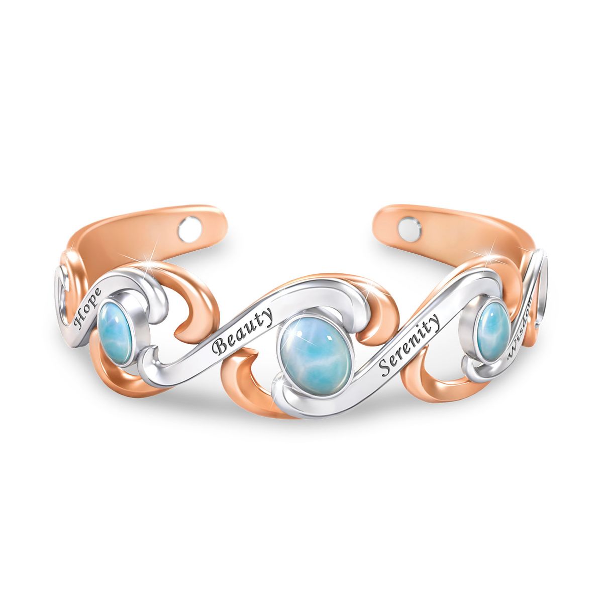 'Waves of Wellness' Larimar Bracelet