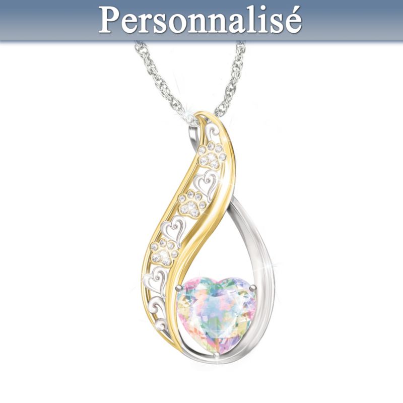 Pont arc-en-ciel-  pendentif personnalisé avec chaîne