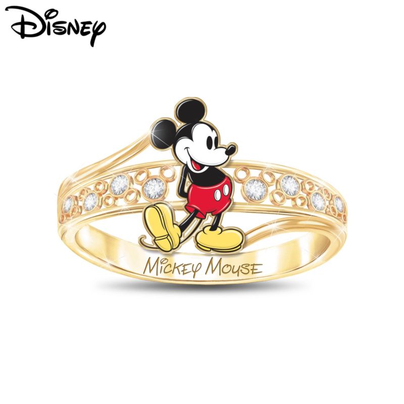 Disney Mickey Mouse Legendary Genuine Topaz Ring