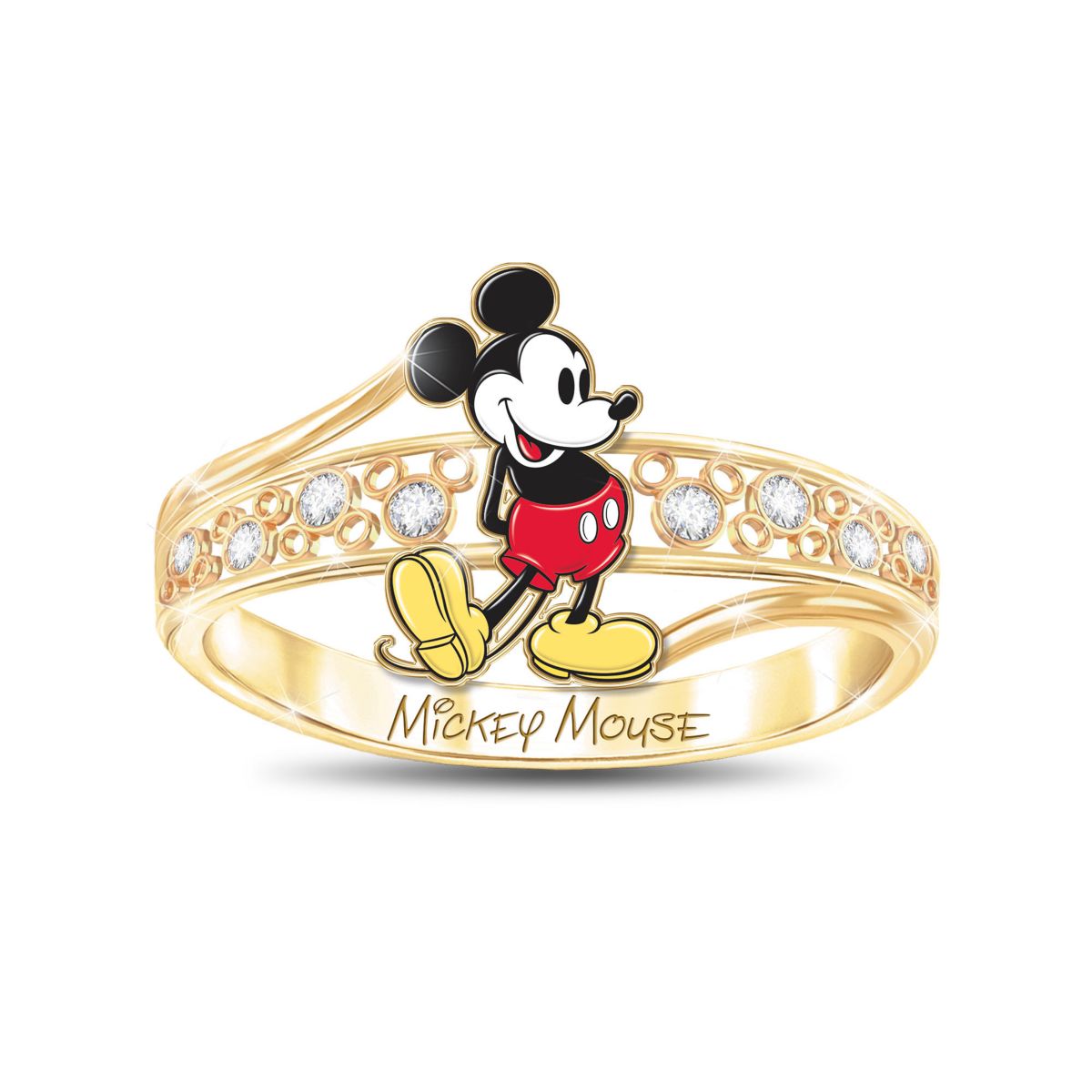 Disney Mickey Mouse Legendary Genuine Topaz Ring