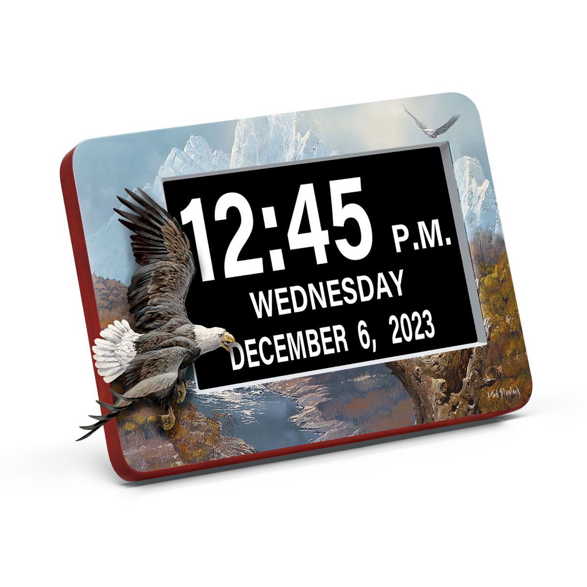 'Majestic Moments' Eagle Art Easy-Read Clock