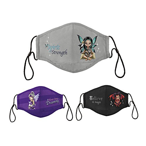 Jasmine Becket-Griffith 'Fanciful Fairies' Antibacterial Adult Face Mask Trio Set