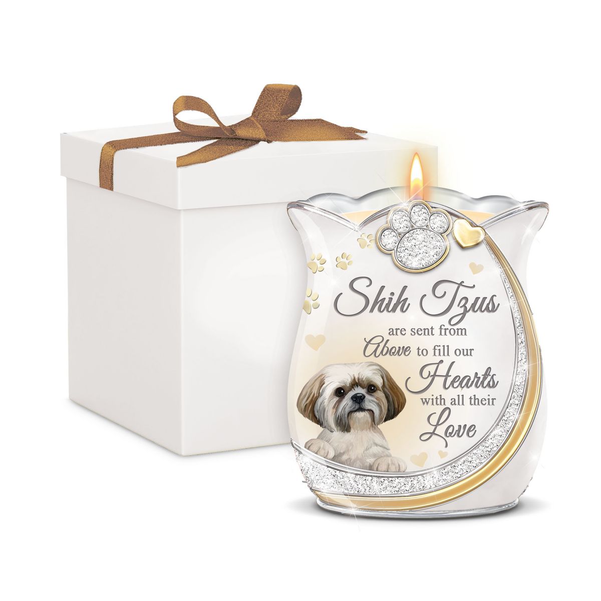 'Shih Tzus Are Sent From Above' Heart Warmers Candle Holder