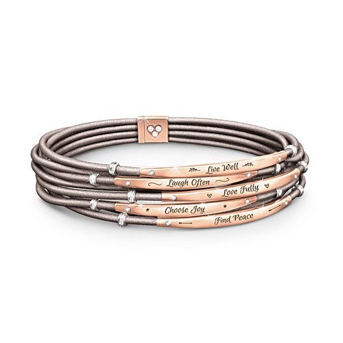'Words Of Wellness' Copper Bracelet