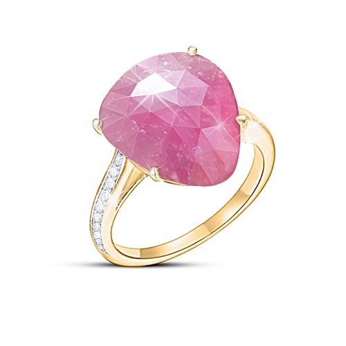 'America's First Princess' Pink Sapphire & Diamonesk® Ladies' Ring