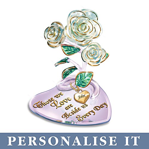 'Those We Love' Personalised Glass Remembrance Rose