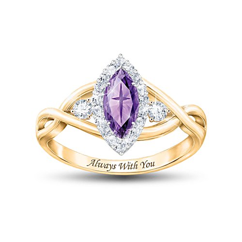  'Always With You' Amethyst Ladies' Ring