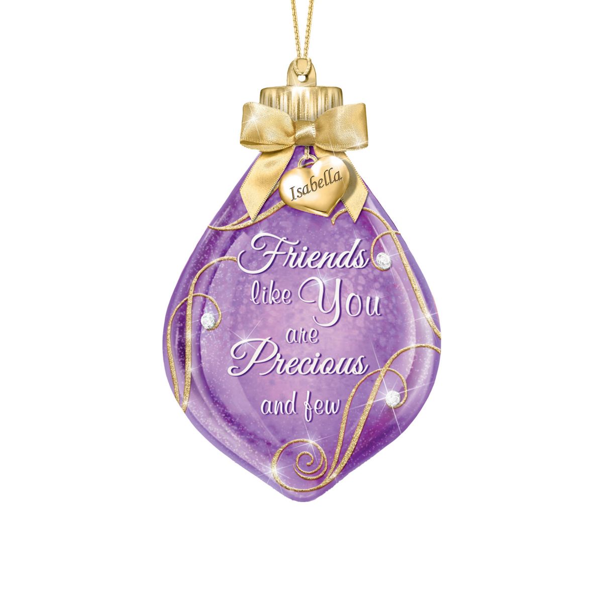 'Friends Like You Are Precious And Few' Illuminated Personalised Ornament