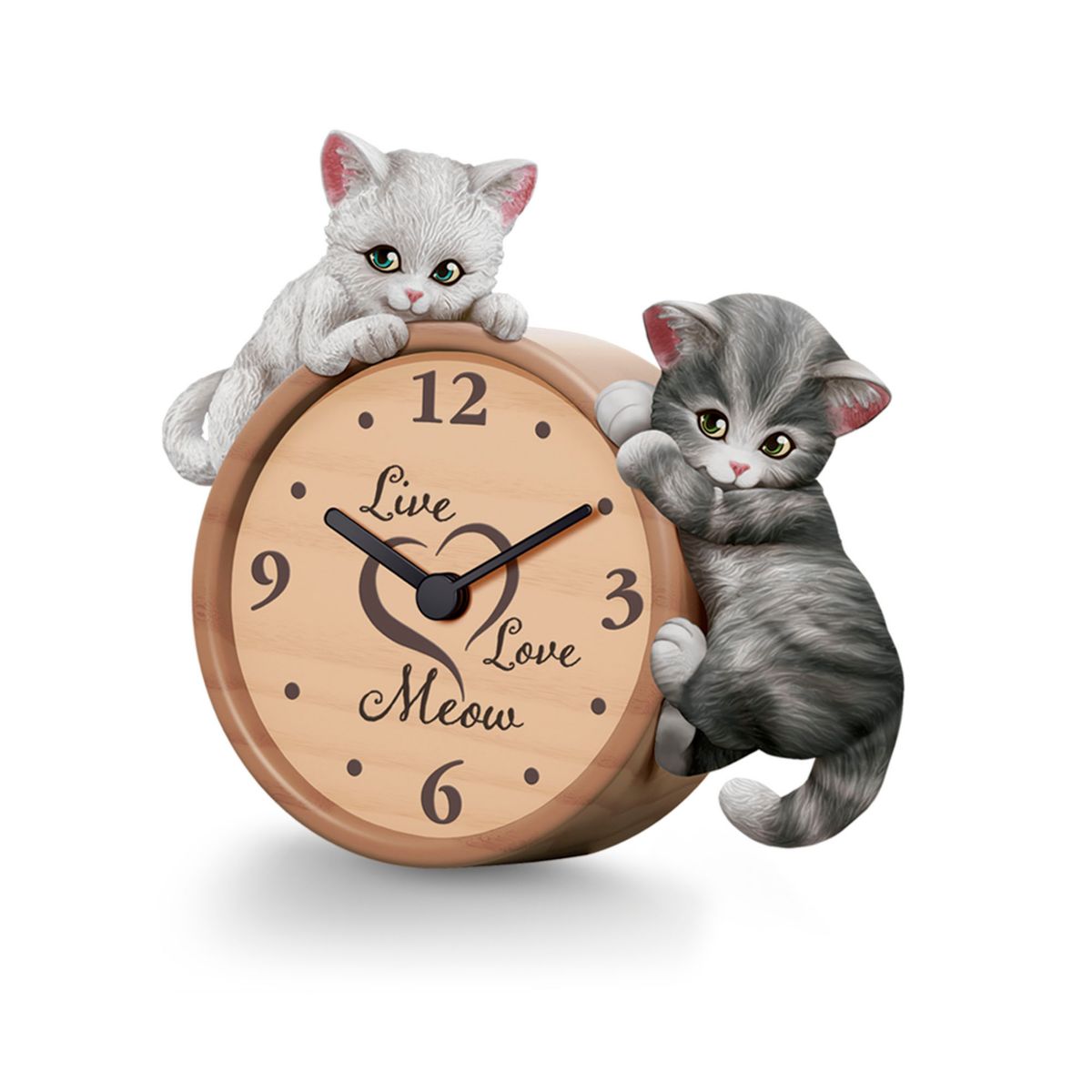 Jürgen Scholz 'Live Love Meow' Clock Kitten Accessory