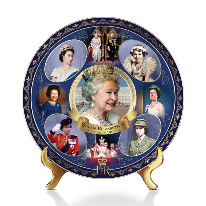 Royal QEII Queen Elizabeth II Heirloom Porcelain 22-Carat Gold-Plated  Limited Edition Collector Wall Plate: Queen Elizabeth II 90th Birthday  Limited Edition Collector Plate